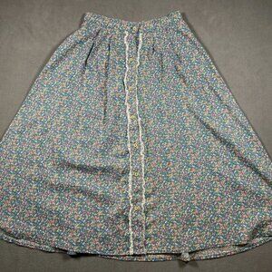 Vintage Byer California Maxi Skirt Floral AOP Size 9/10 Made In USA